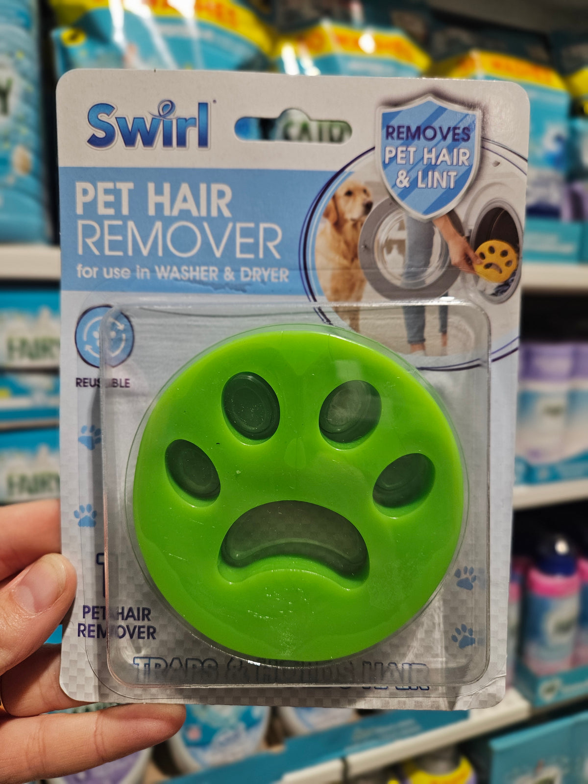 Swirl Pet Hair Remover 1pk Div.Farger