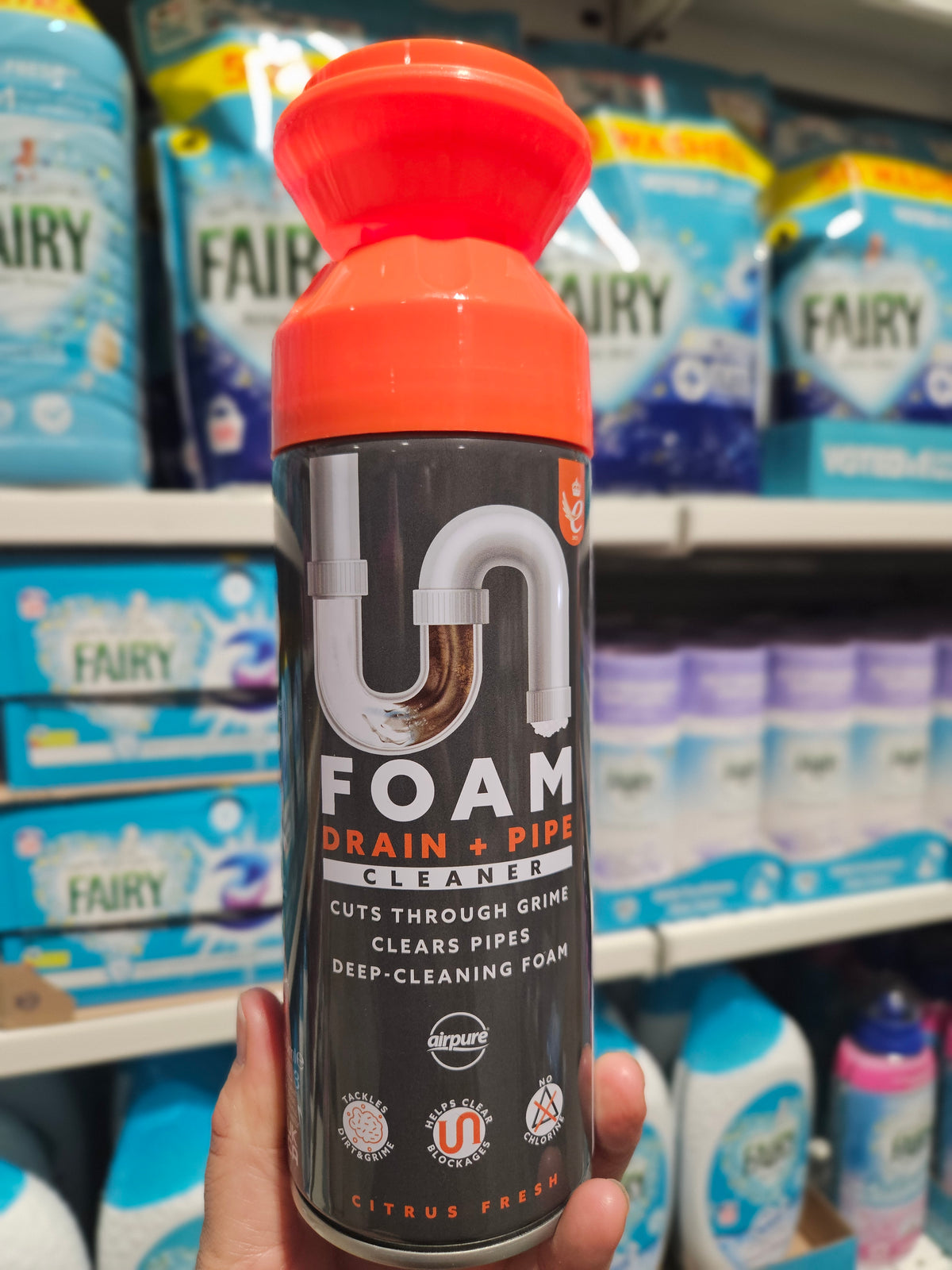 Airpure Foam Drain & Pipe Cleaner Citrus Fresh 400ml