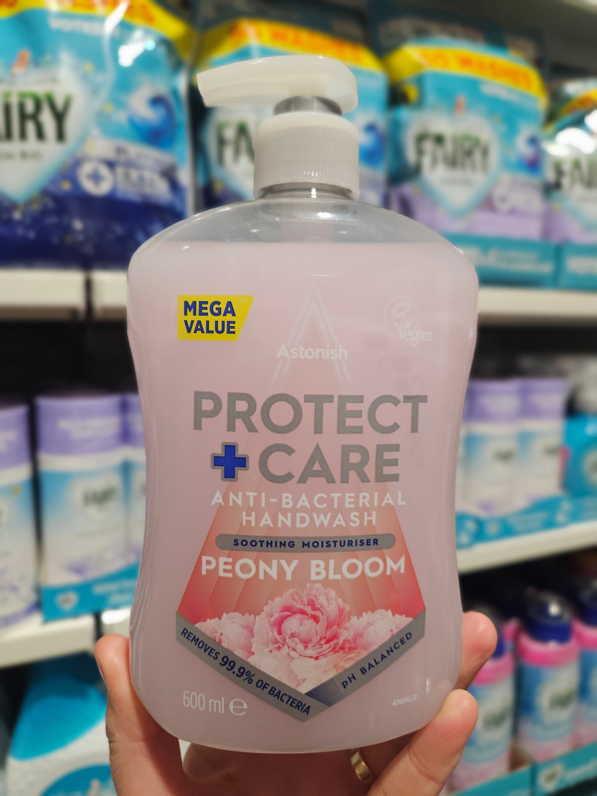 Astonish Protect + Care Hand Wash Peony Bloom 600ml