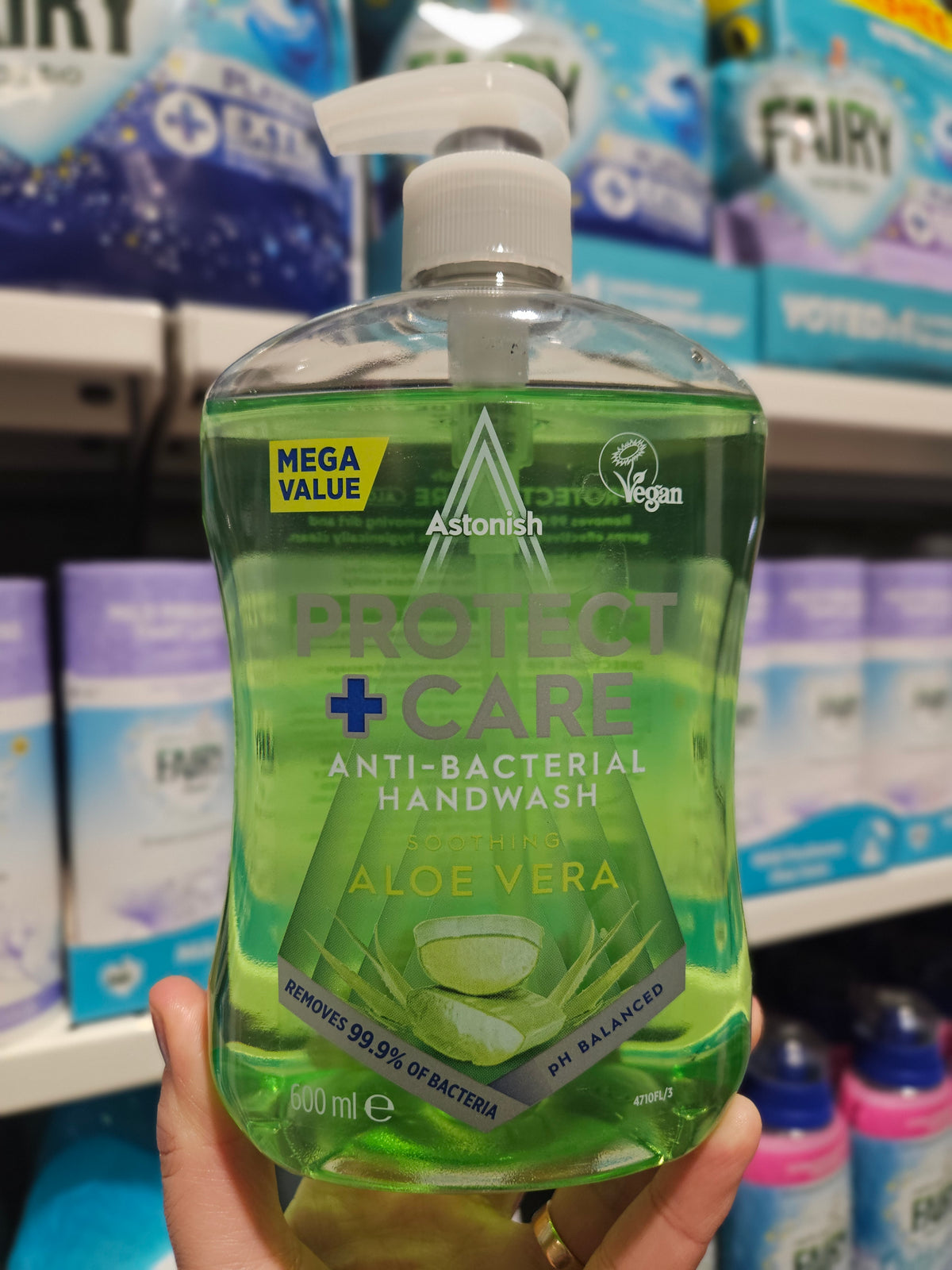 Astonish Protect + Care Hand Wash Aloe Vera 600ml
