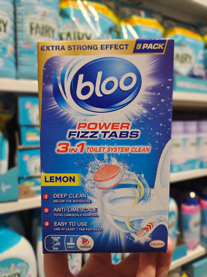 Bloo 3in1 Power Fizz Tabs Lemon 8pk