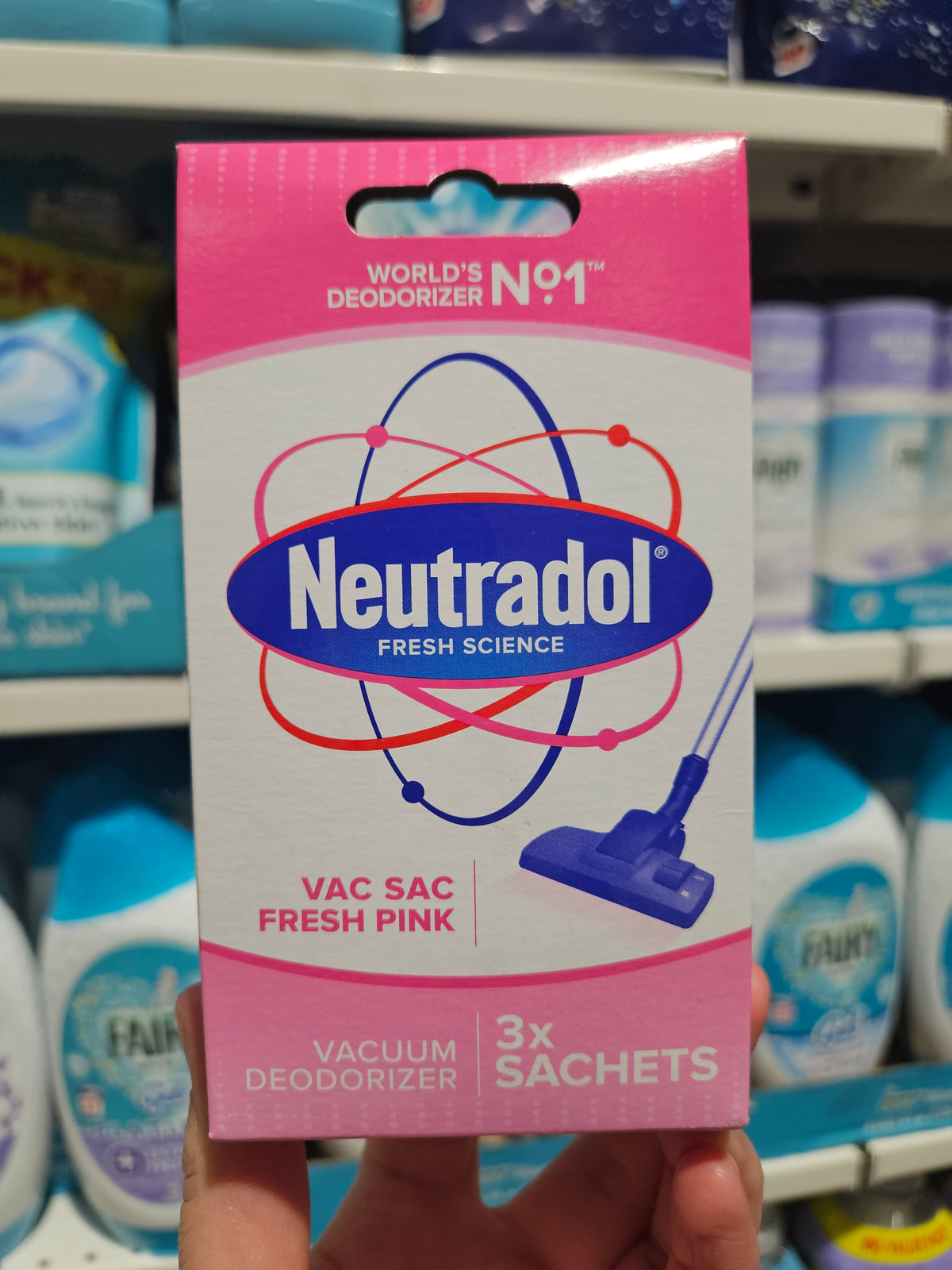Neutradol Vac Sac Fresh Pink Vacuum Deodorizer 3pk