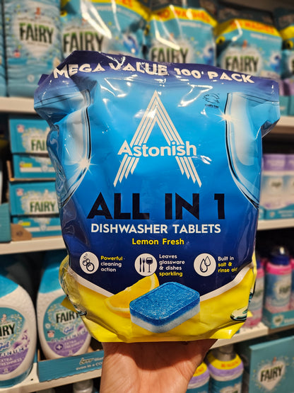 Astonish All In 1 Dishwasher Tablets Lemon Fresh 100pk