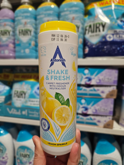 Astonish Shake & Fresh Carpet Freshener Lemon Sparkle 350g