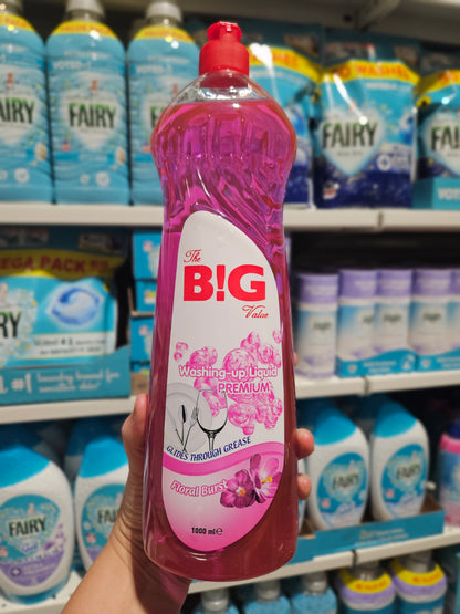 The Big Value Premium Washing Up Liquid Floral 1L