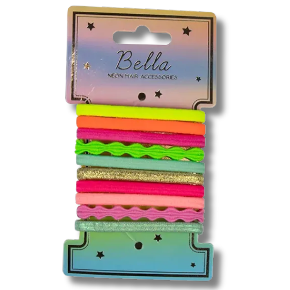 Bella Neon Hair Accessories Hårstrikker 1 sett Div.Typer