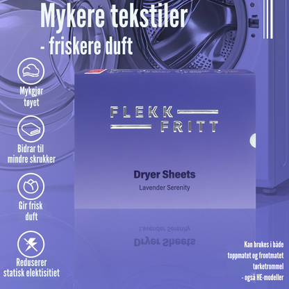 Flekkfritt Tørketrommelark Lavender Serenity 40 stk