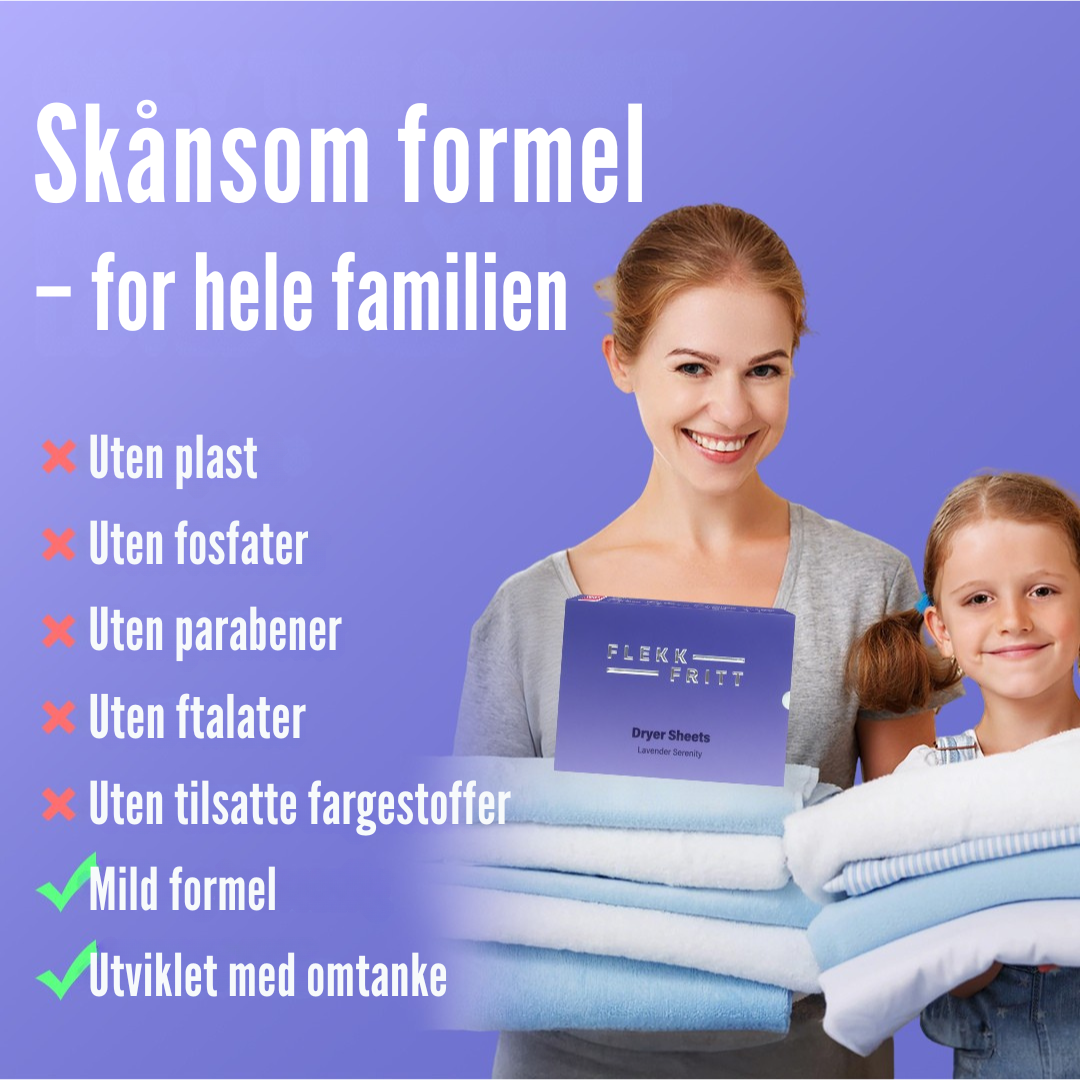 Flekkfritt Tørketrommelark Lavender Serenity 40 stk