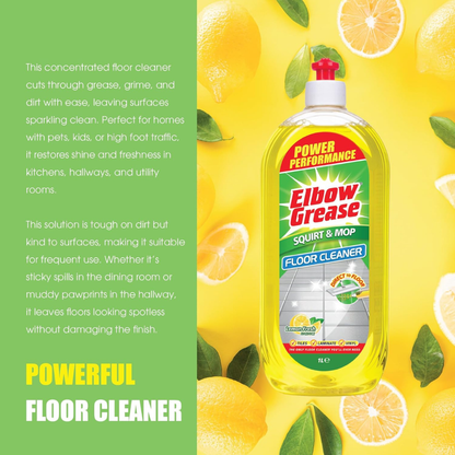 Elbow Grease Squirt & Mop Floor Cleaner Lemon Scent 1L