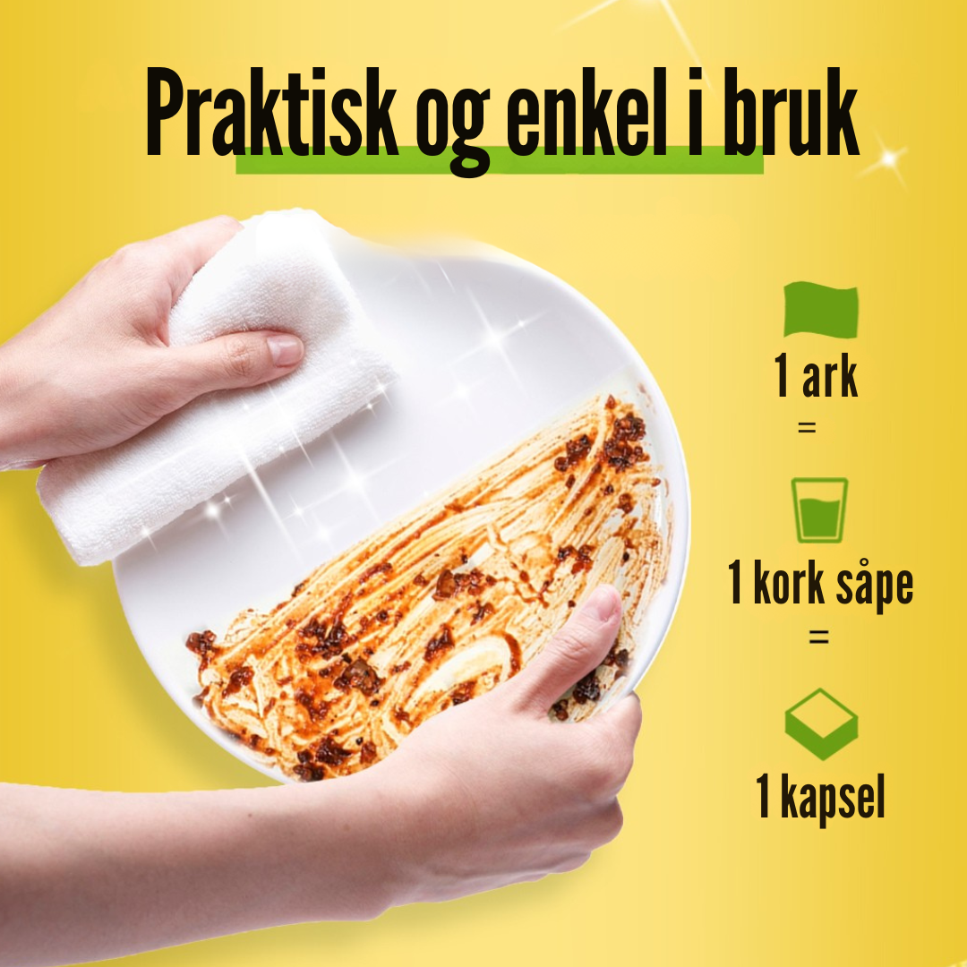 Flekkfritt Oppvaskark Citrus Spark 50 ark - Opp til 100vask