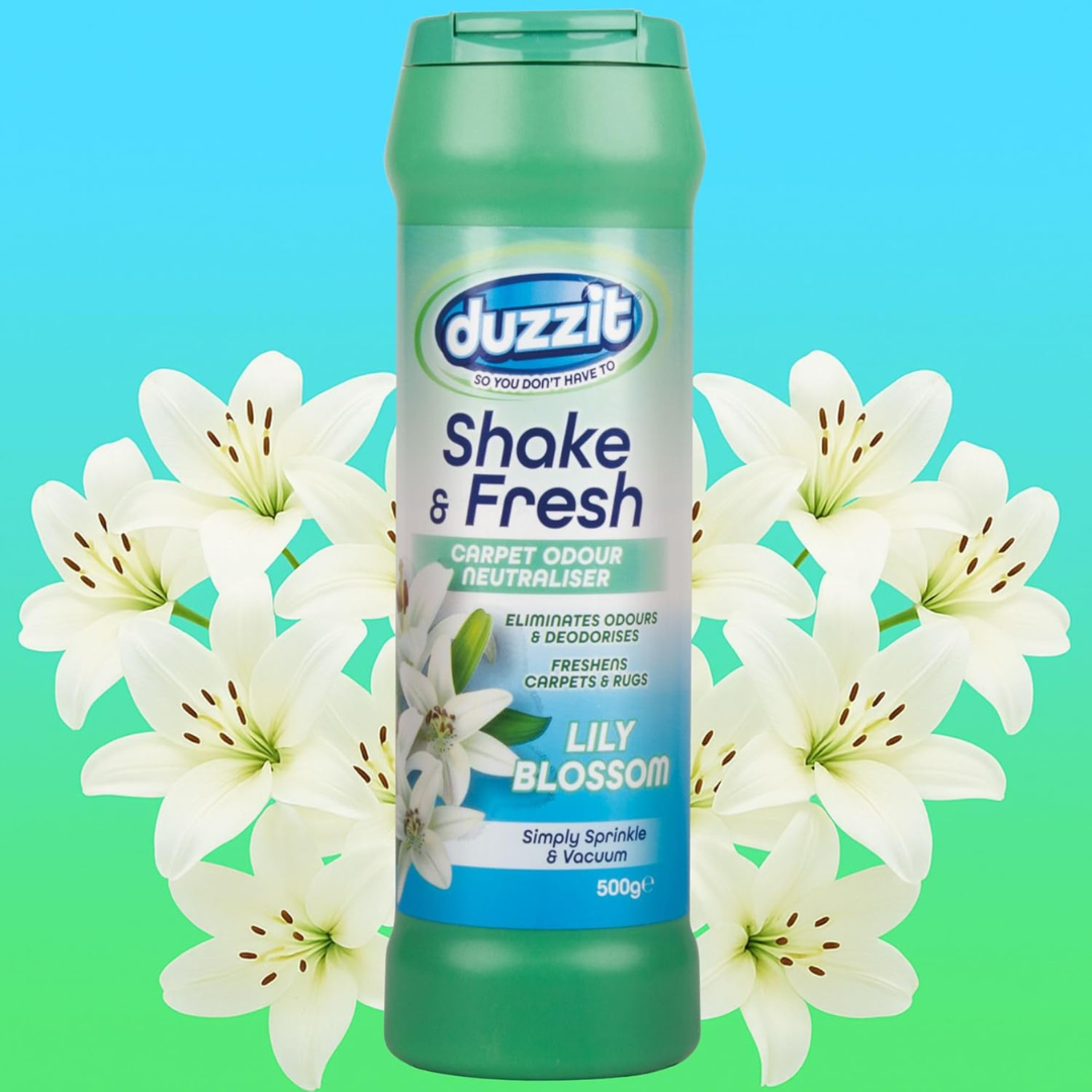 Duzzit Shake & Fresh Carpet Odour Neutraliser Lily Blossom 500g