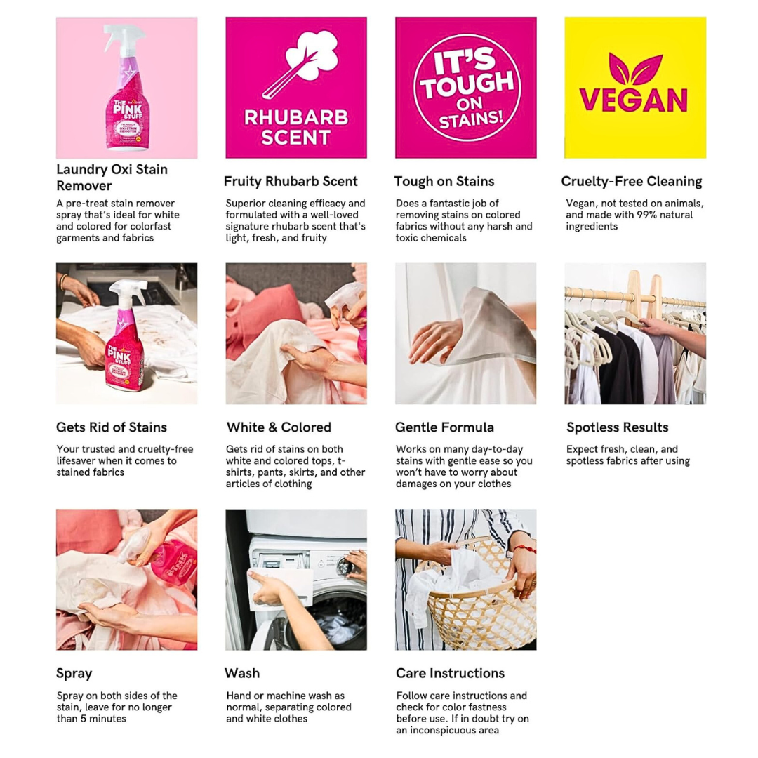 The Pink Stuff Miracle Laundry Oxi Stain Remover 500ml