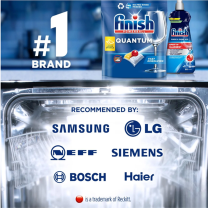 Finish Powerball Quantum Dishwasher Capsules Lemon 100pk