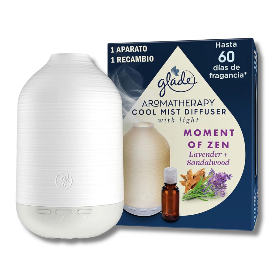Glade Aromatherapy Cool Mist Diffuser w/Light Moment of Zen