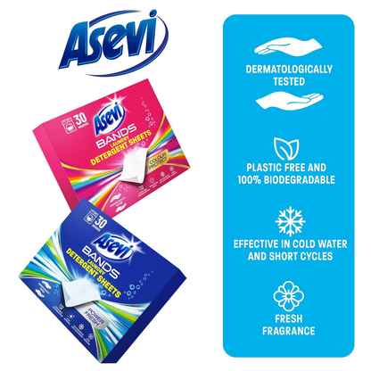 Asevi Bands Power Fresh Laundry Detergent Sheets 30pk