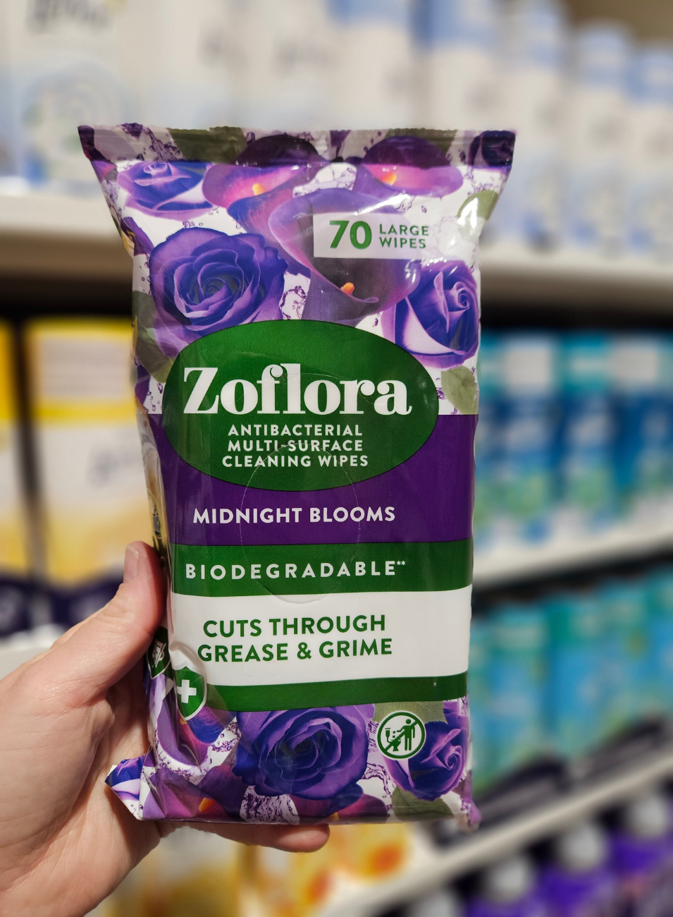 Zoflora Multi Surface Cleaning Wipes Midnight Blooms 70pk