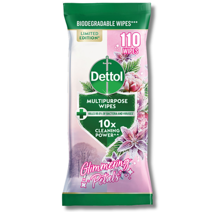 Dettol Multipurpose Wipes – Glimmering Petals 110pk Limited Edition