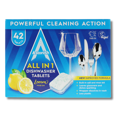 Astonish All In 1 Dishwasher Tablets Lemon Fresh 42pk