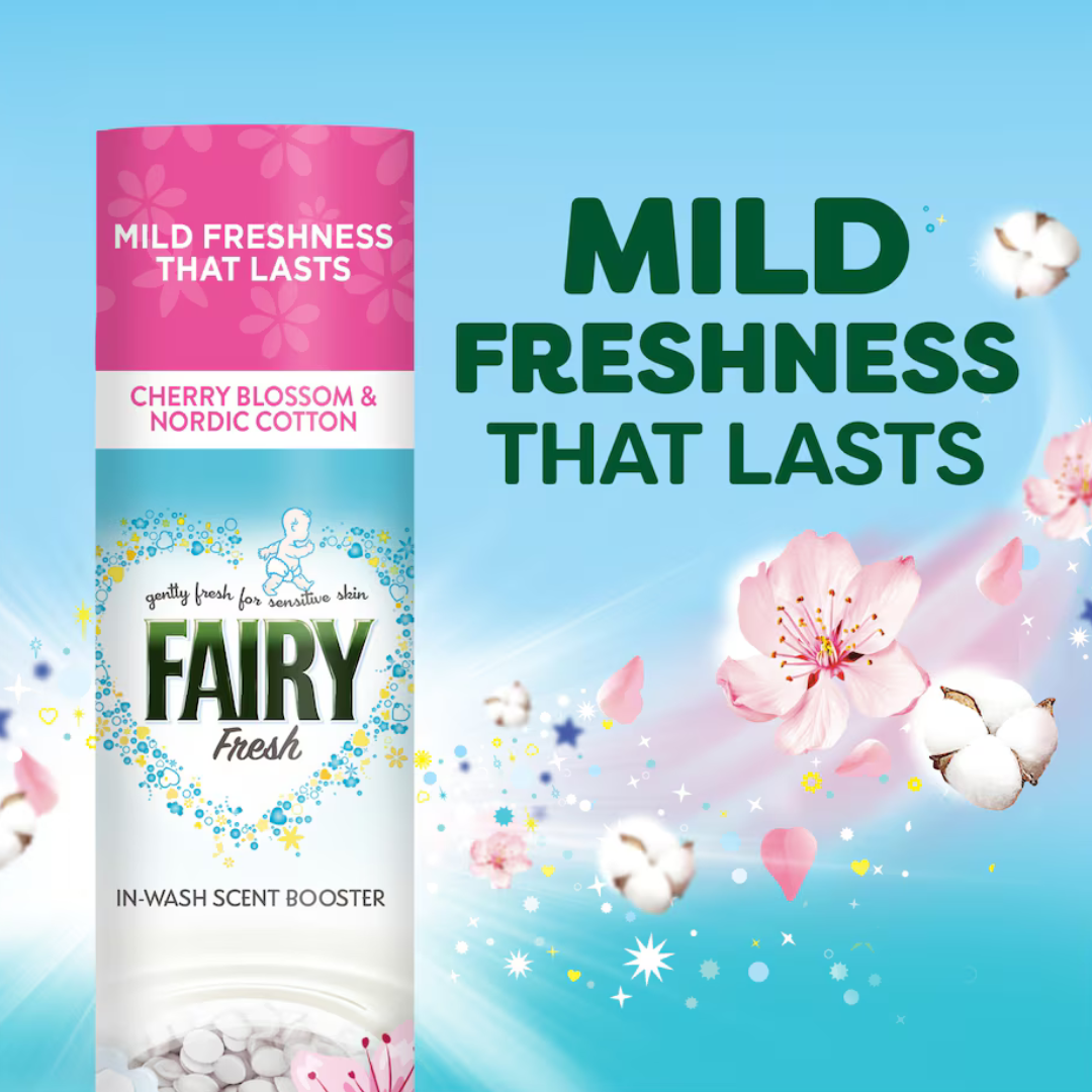 Fairy In-Wash Scent Booster Beads Cherry Blossom & Nordic Cotton 168g