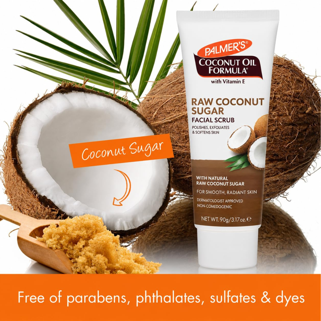 Palmer’s Coconut Oil Formula Raw Coconut Sugar Facial Scrub 90g
