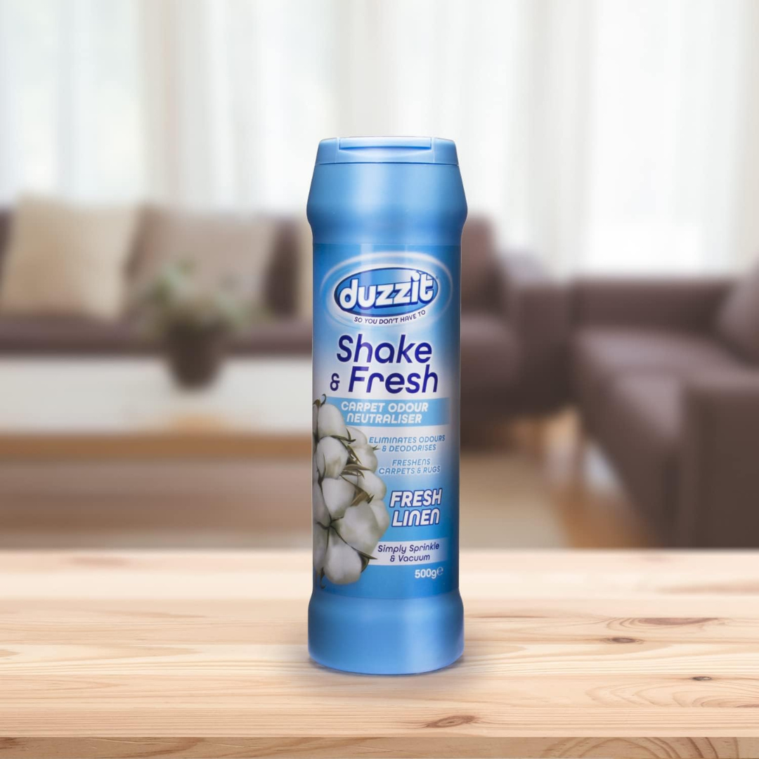 Duzzit Shake & Fresh Carpet Odour Neutraliser Fresh Linen 500g