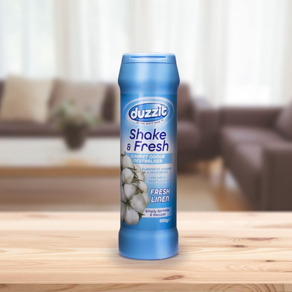 Duzzit Shake & Fresh Carpet Odour Neutraliser Fresh Linen 500g