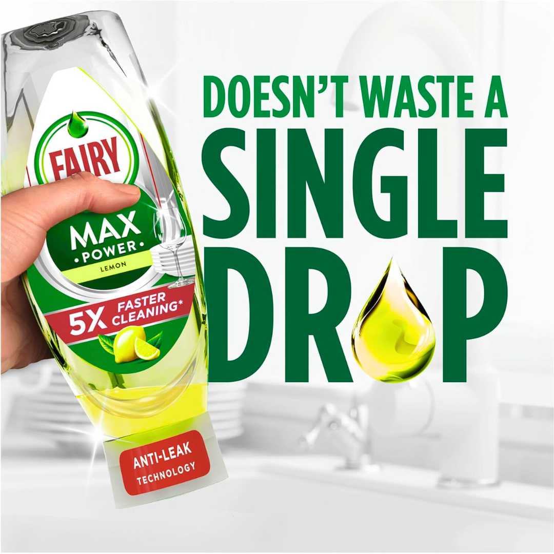 Fairy Max Power Dishwashing Liquid Lemon 730ml