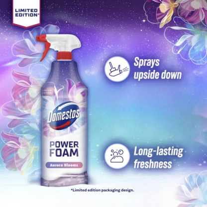 Domestos Power Foam Aurora Blooms Bathroom Spray 650ml