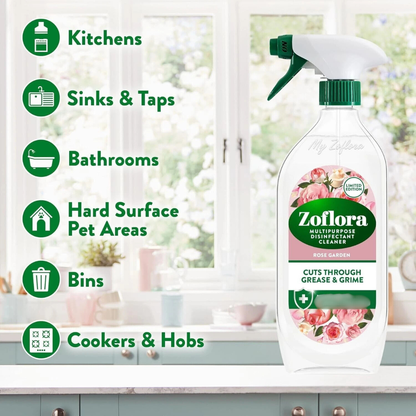 Zoflora Multi Purpose Cleaner Spray Rose Garden 800ml