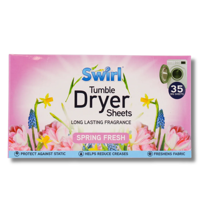 Swirl Tumble Dryer Sheets Spring Fresh 35pk