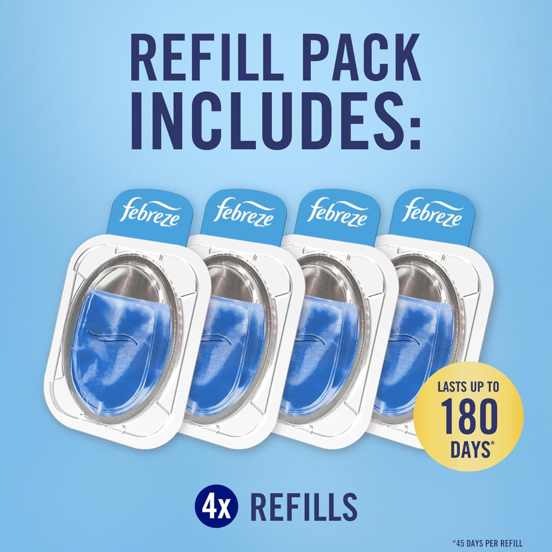 Febreze Bin Freshener Refill Pack Cotton Fresh 4pk