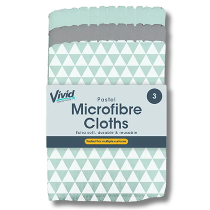 Vivid Pastel Mikrofiberkluter 30x30cm 3pk