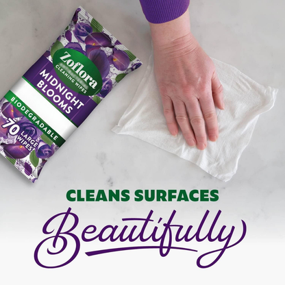 Zoflora Multi Surface Cleaning Wipes Midnight Blooms 70pk