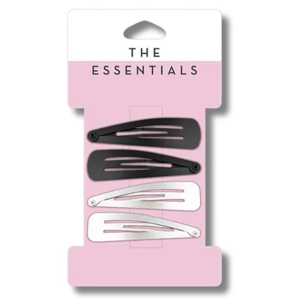 The Essentials Klikkspenner 4pk Div.Typer