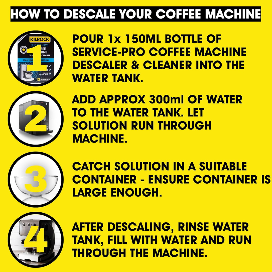Kilrock Coffee Machine Descaler & Cleaner 2 x 150ml