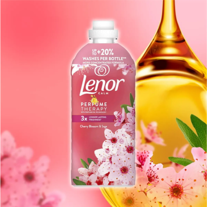 Lenor 47 wash 987ml Fabric Softener Cherry Blossom & Sage Ultra Consentrated