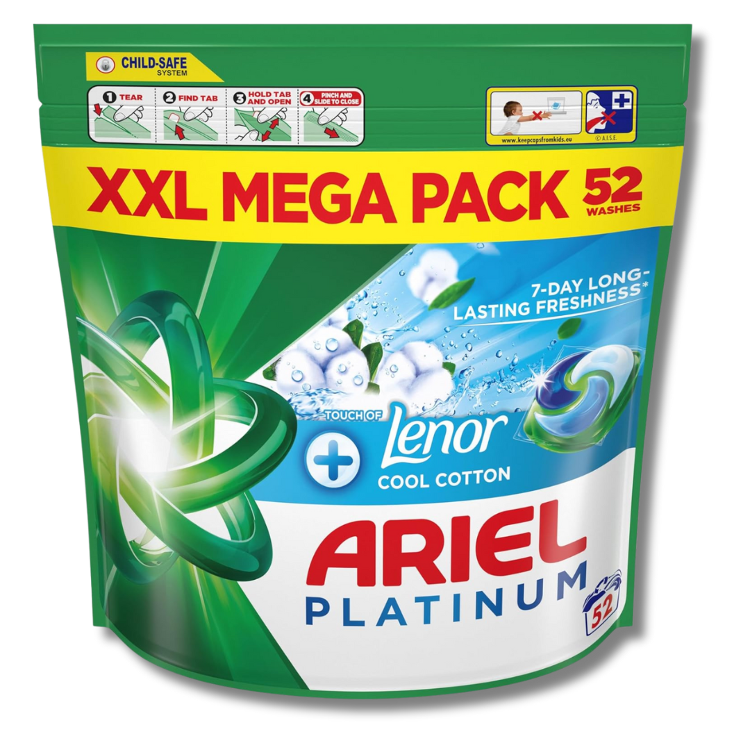 Ariel Platinum PODS + Lenor Cool Cotton 52 vask