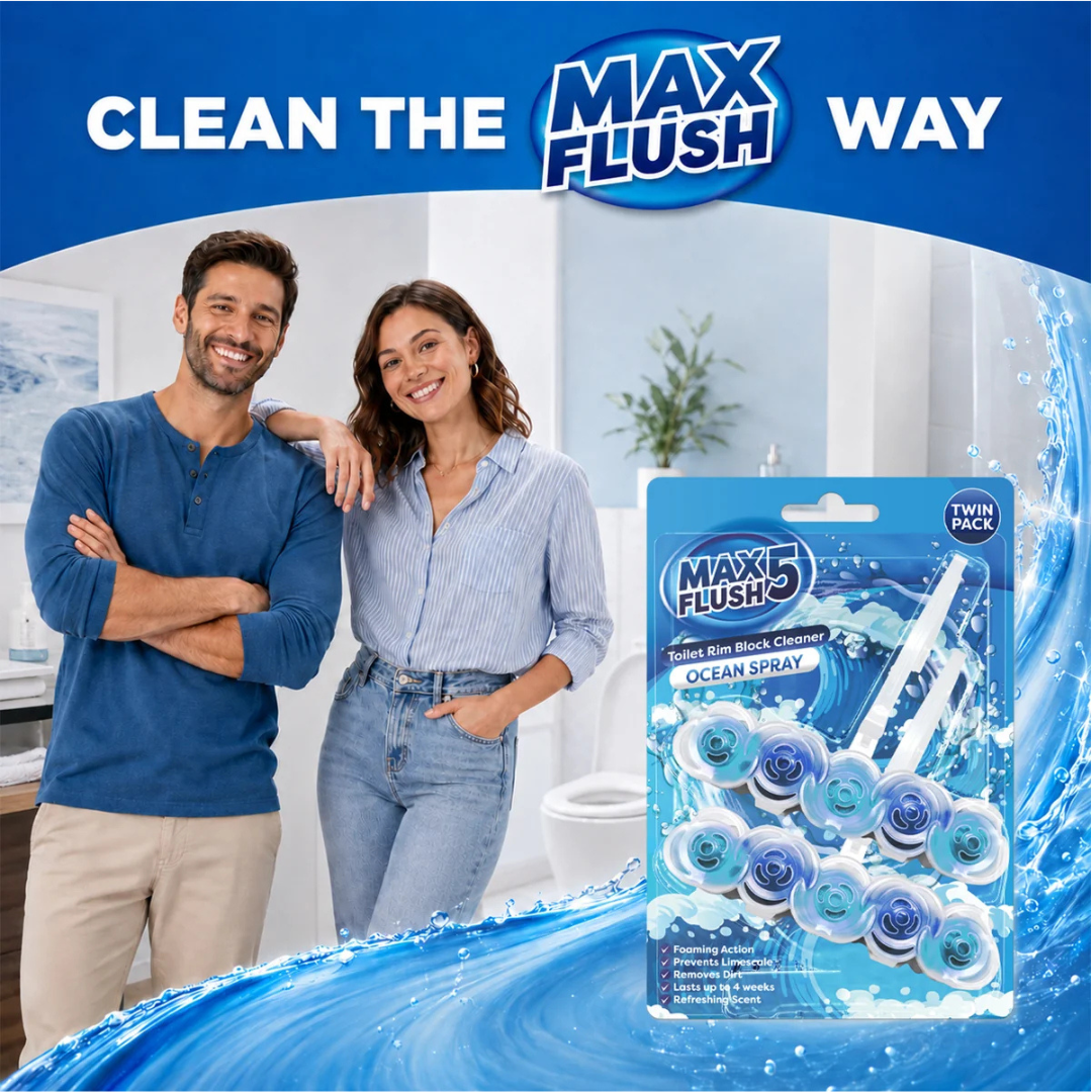 Max Flush Toilet Block Ocean Spray 2x45g