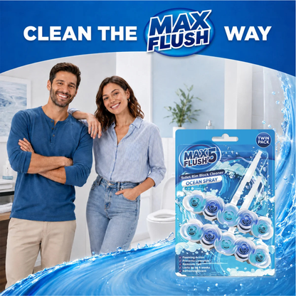 Max Flush Toilet Block Ocean Spray 2x45g