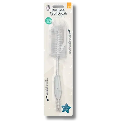 123 Baby 2-in-1 Bottle & Teat Brush 26cm Div.Farger