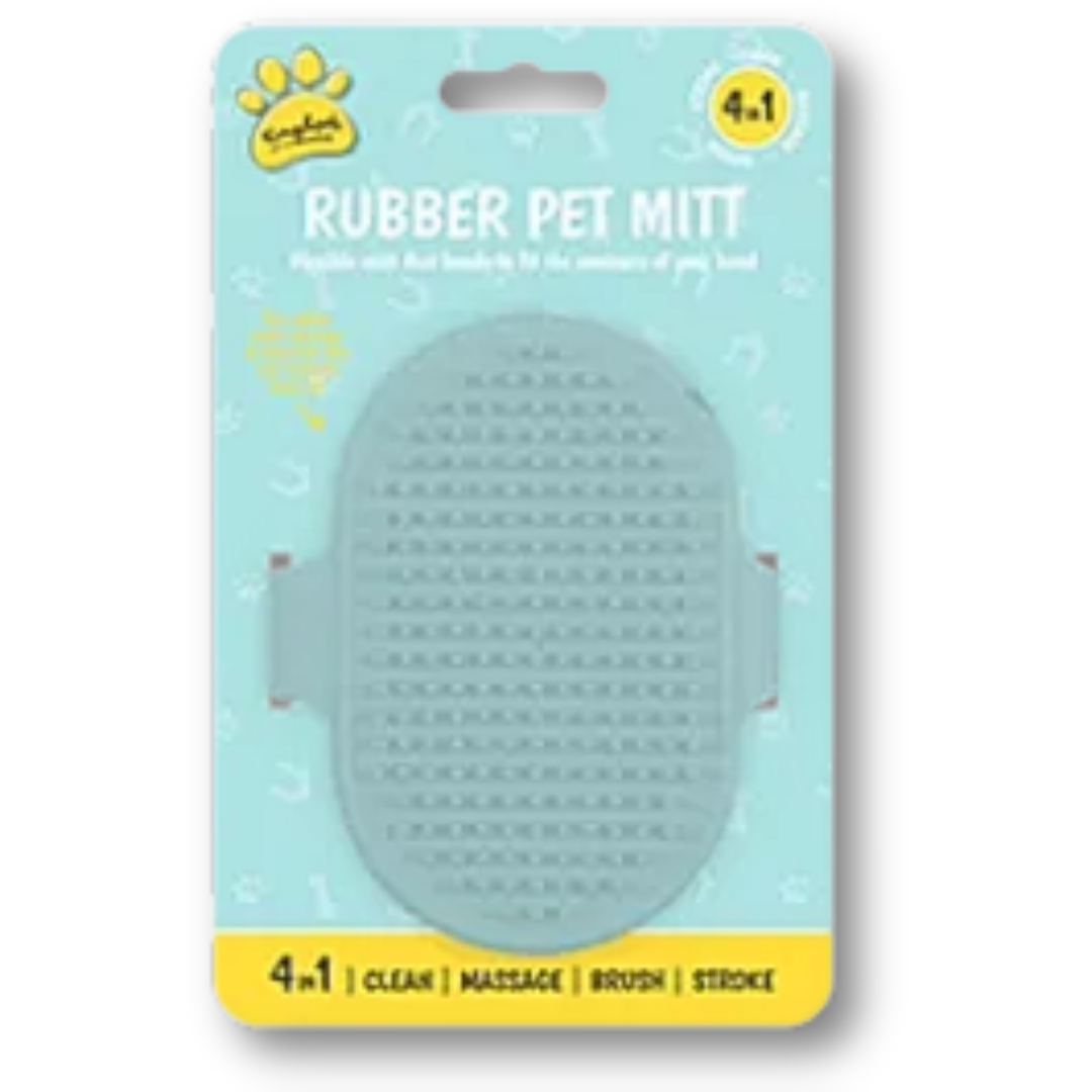 Kingdom 4in1 Rubber Pet Mitt Div.Farger