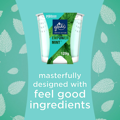Glade Fragranced Candle Empower Mint 129g