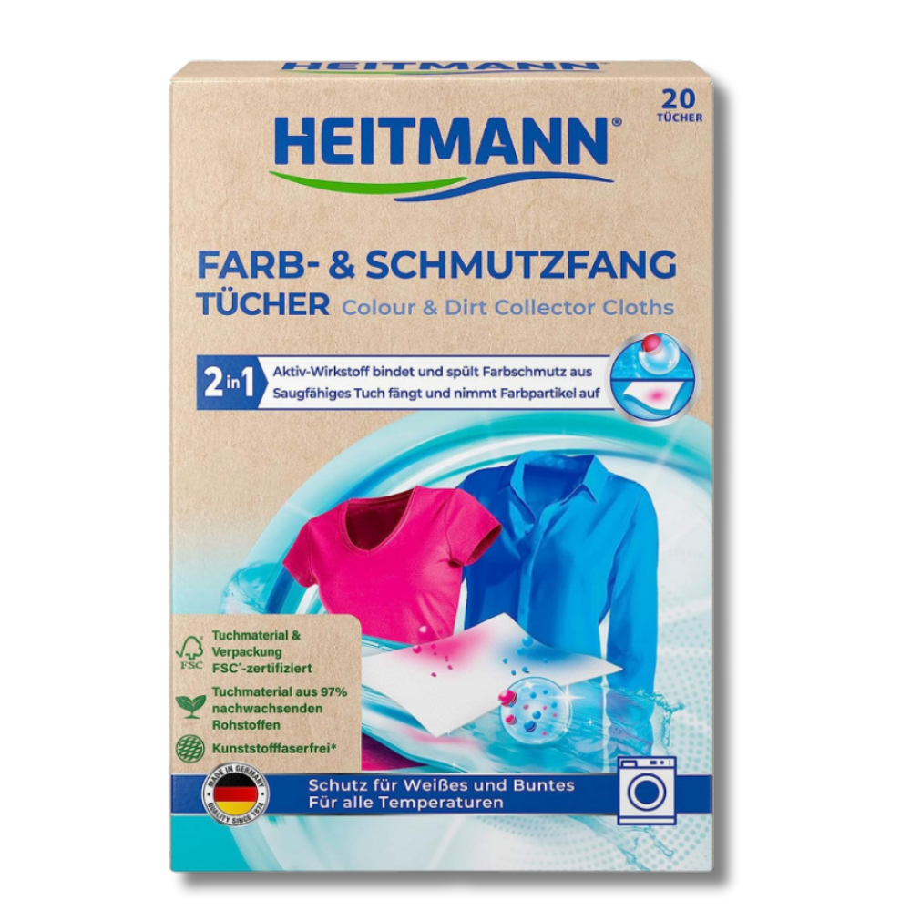Heitmann Farge- & Smussfangerark 2-in-1 20pk