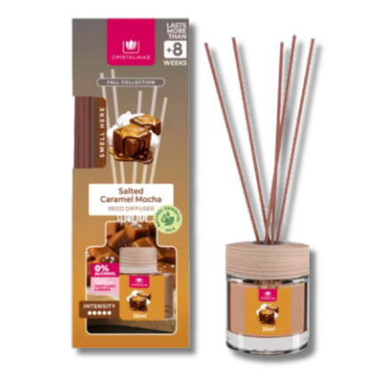 Cristalinas Salted Caramel Mocha Reed Diffuser 35ml