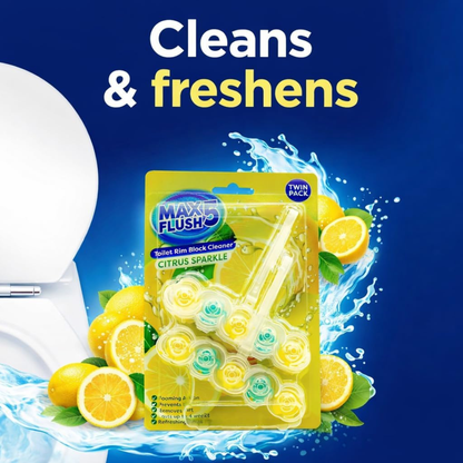 Max Flush Toilet Block Citrus Sparkle 2x45g