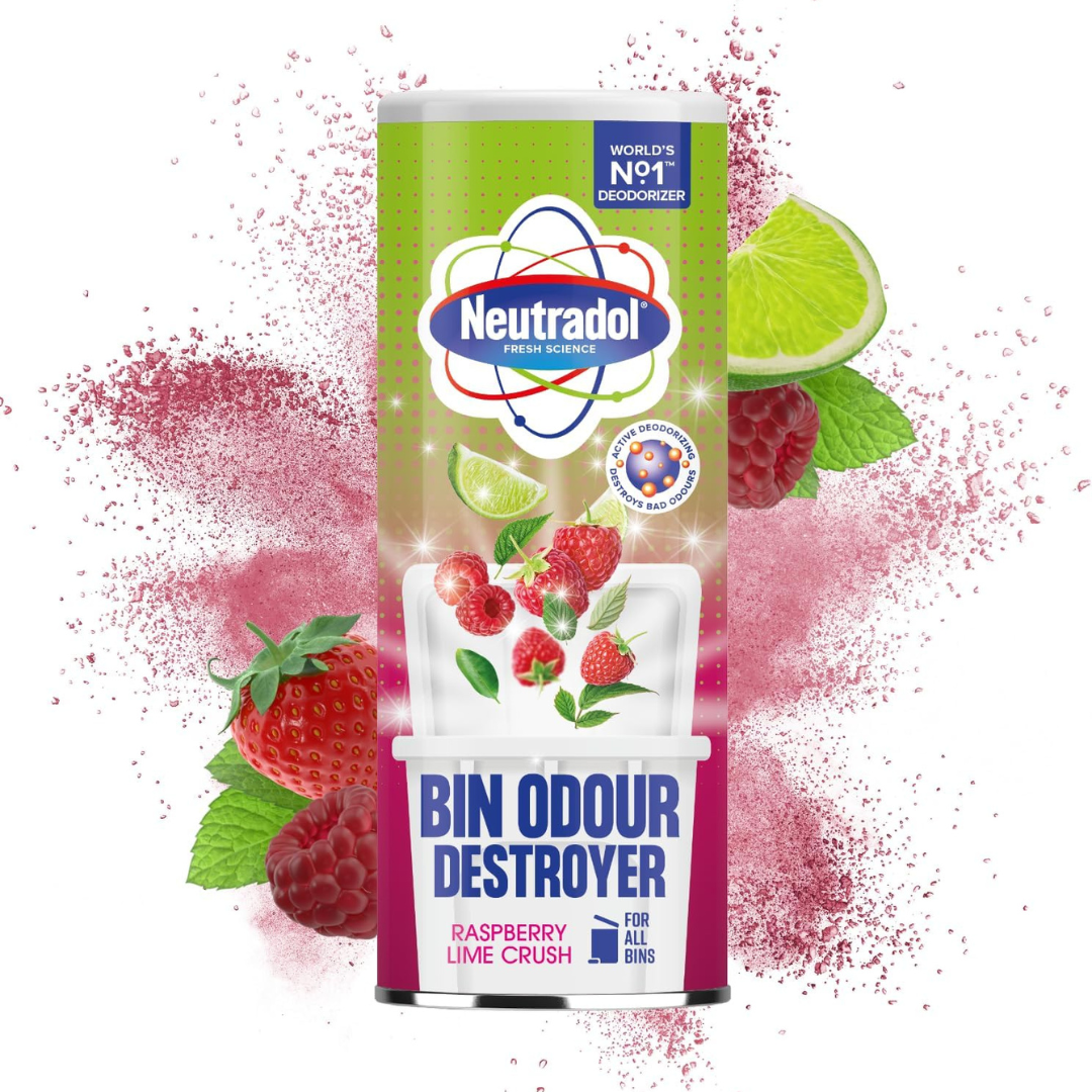 Neutradol Dustbin Odour Destroyer Raspberry & Lime Crush 350g