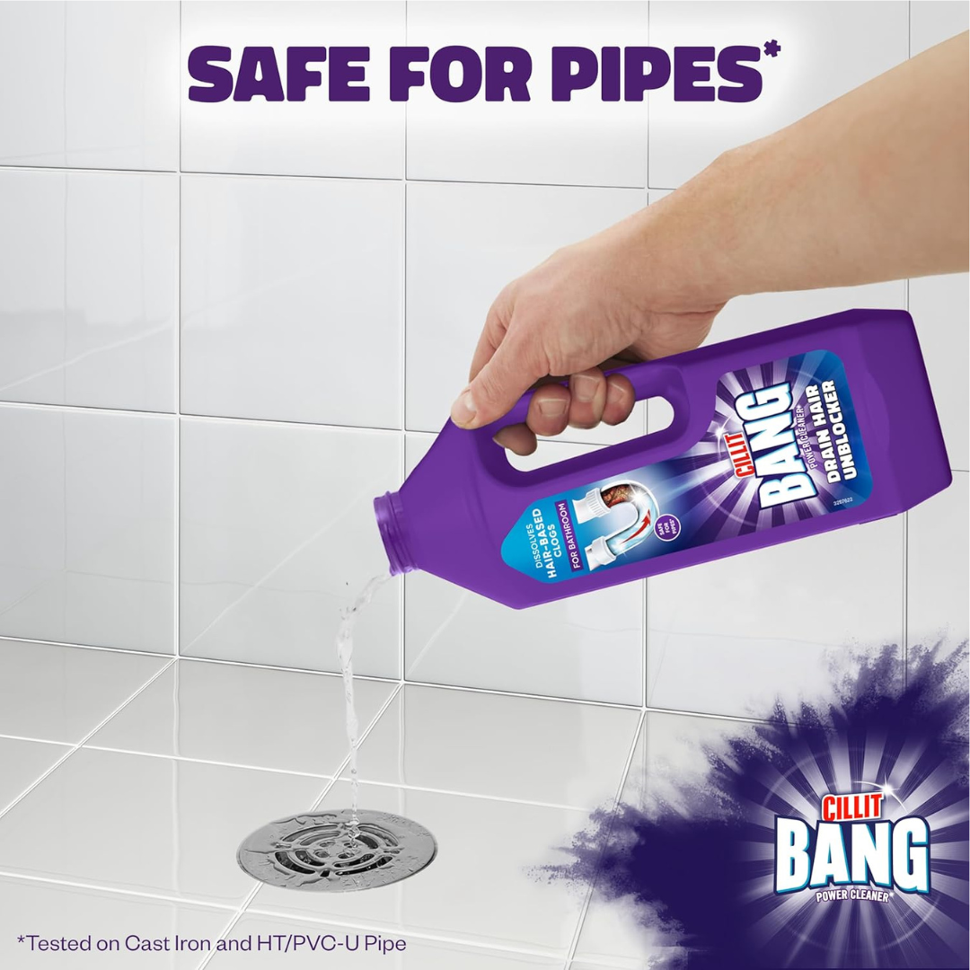 Cillit Bang Power Cleaner Drain Hair Unblocker 1L