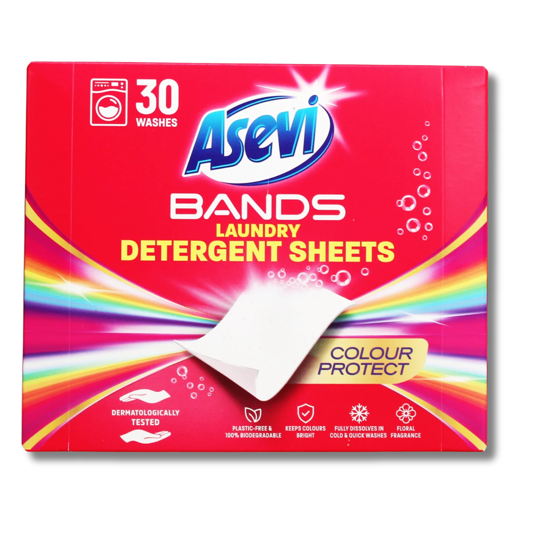 Asevi Bands Colour Protect Laundry Detergent Sheets 30pk