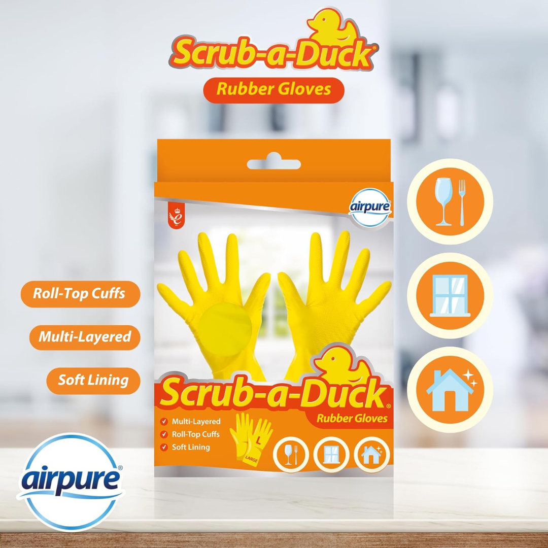 Airpure Scrub-A-Duck Rubber Gloves str.L 1par