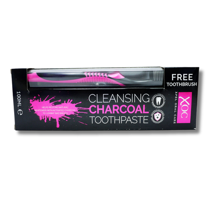 XOC Charcoal Toothpaste + Toothbrush 100ml